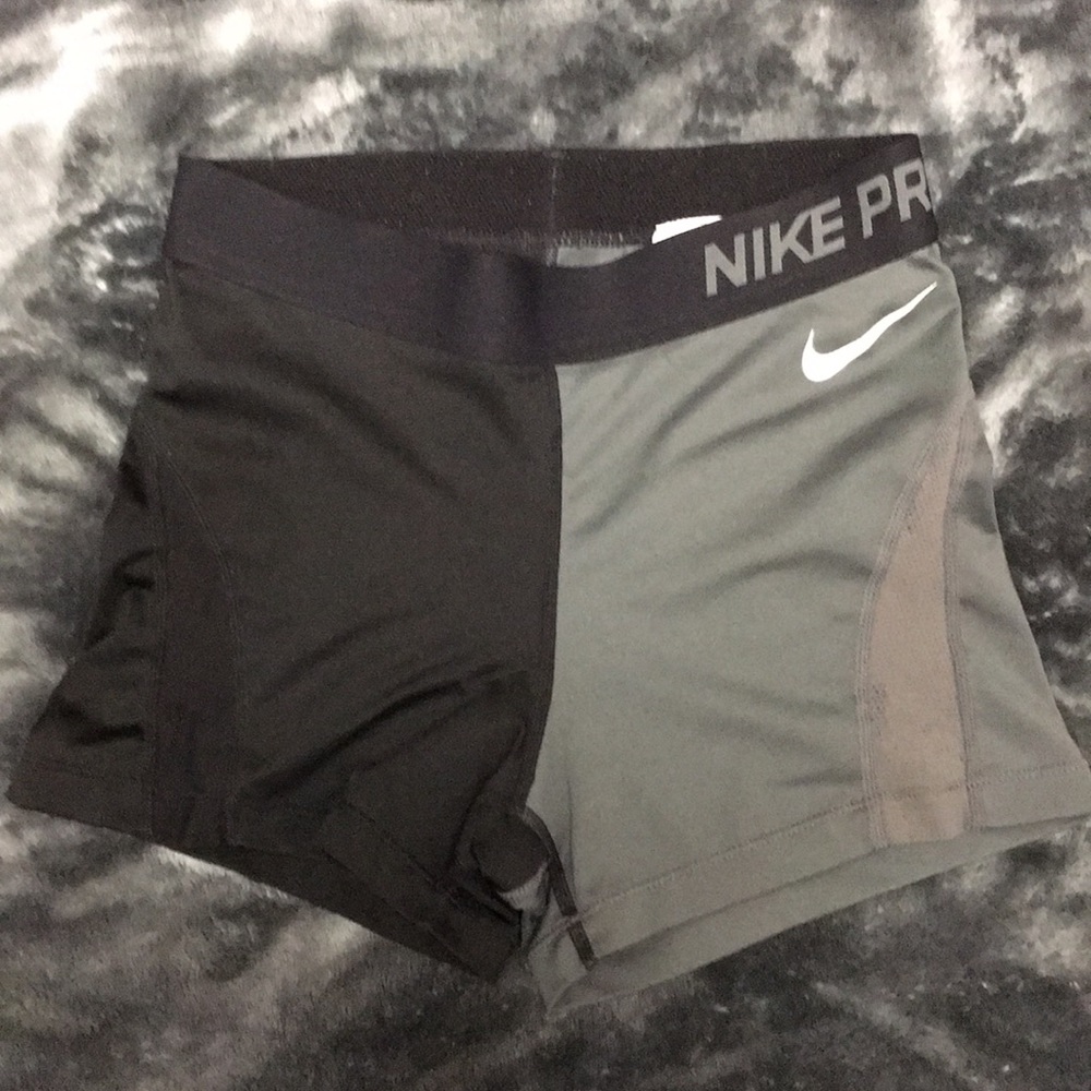 Black and Grey Nike Pro Shorts